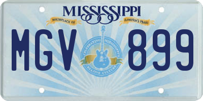 MS license plate MGV899