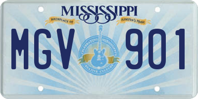 MS license plate MGV901