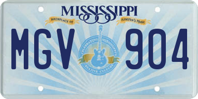 MS license plate MGV904