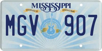 MS license plate MGV907