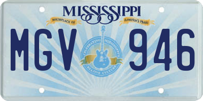 MS license plate MGV946