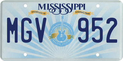 MS license plate MGV952