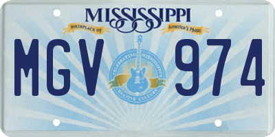 MS license plate MGV974