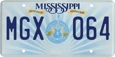 MS license plate MGX064
