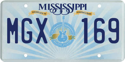 MS license plate MGX169