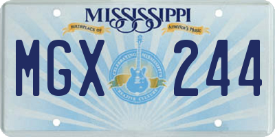 MS license plate MGX244