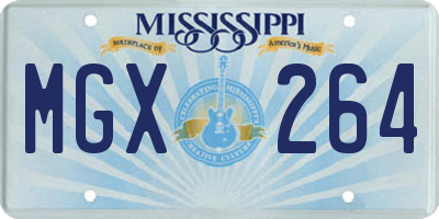 MS license plate MGX264