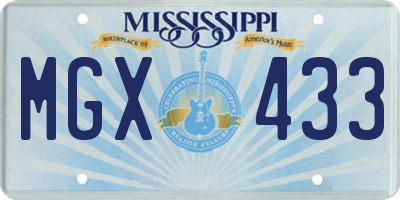 MS license plate MGX433