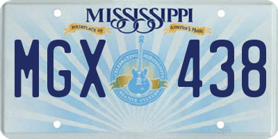 MS license plate MGX438