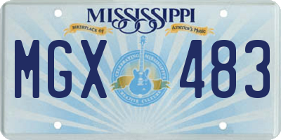 MS license plate MGX483