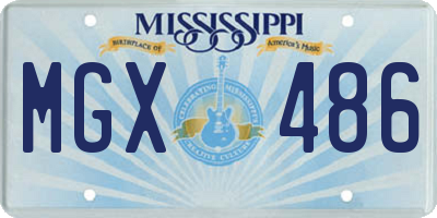MS license plate MGX486
