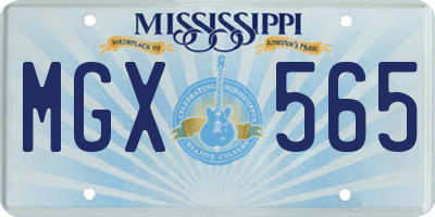 MS license plate MGX565