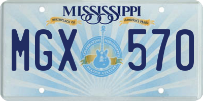 MS license plate MGX570