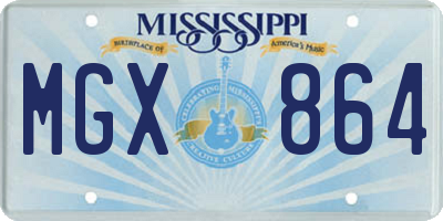 MS license plate MGX864