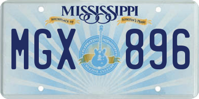 MS license plate MGX896