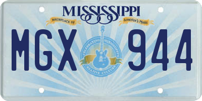 MS license plate MGX944