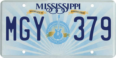 MS license plate MGY379