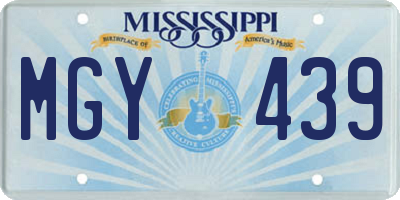 MS license plate MGY439