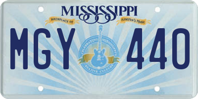MS license plate MGY440