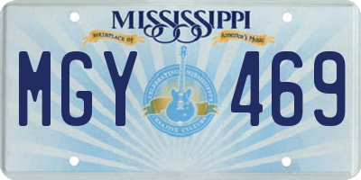MS license plate MGY469
