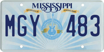 MS license plate MGY483