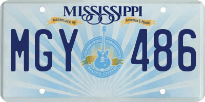 MS license plate MGY486