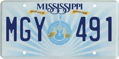 MS license plate MGY491