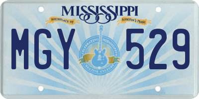 MS license plate MGY529