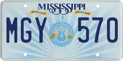 MS license plate MGY570