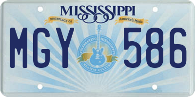 MS license plate MGY586