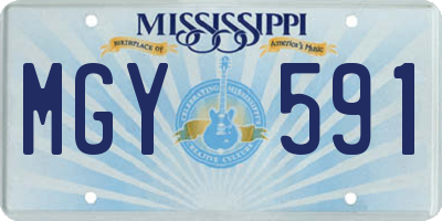 MS license plate MGY591
