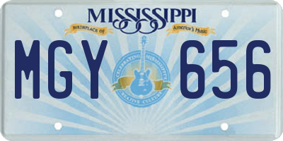 MS license plate MGY656