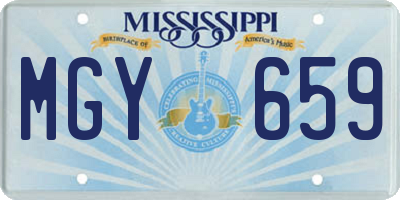 MS license plate MGY659
