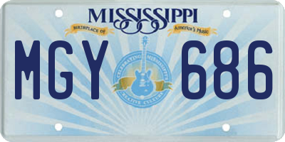 MS license plate MGY686