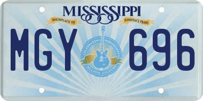 MS license plate MGY696