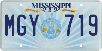 MS license plate MGY719