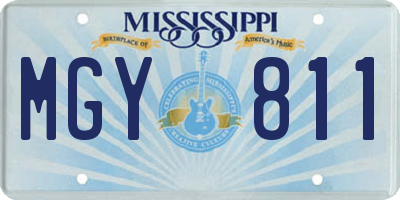MS license plate MGY811