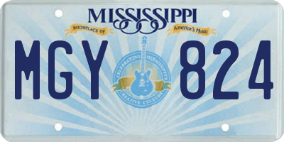 MS license plate MGY824