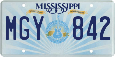 MS license plate MGY842