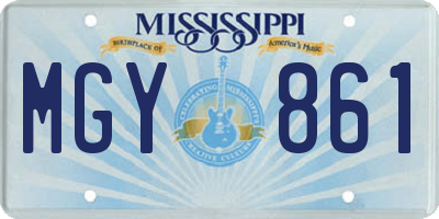 MS license plate MGY861