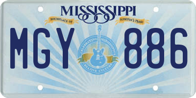 MS license plate MGY886