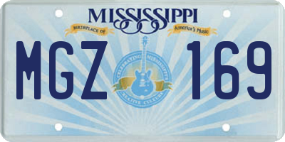 MS license plate MGZ169
