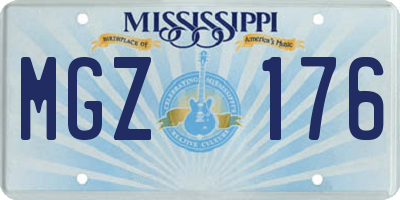 MS license plate MGZ176