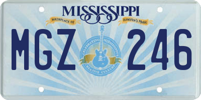 MS license plate MGZ246