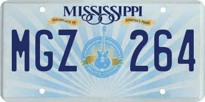 MS license plate MGZ264