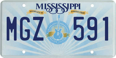 MS license plate MGZ591