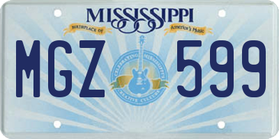 MS license plate MGZ599