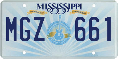 MS license plate MGZ661
