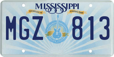 MS license plate MGZ813