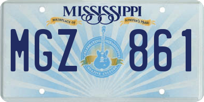 MS license plate MGZ861